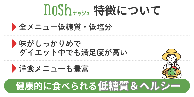 noshの特徴についてリストで紹介した図解
