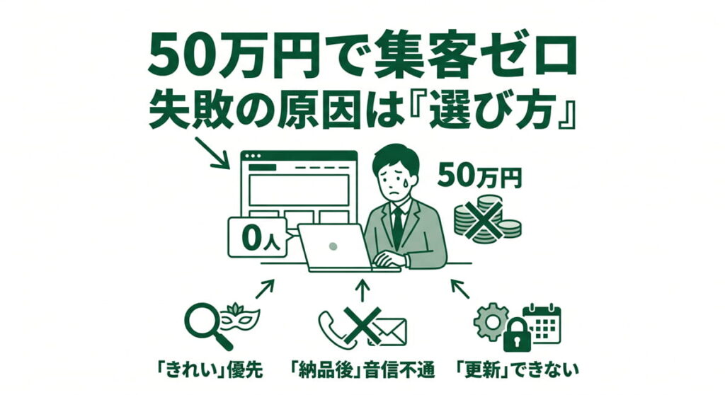 ホームページ制作で失敗する3つのパターン