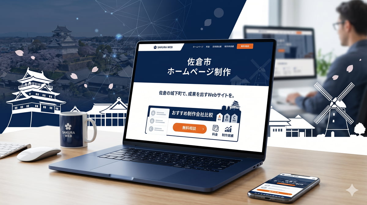 千葉県佐倉市のホームページ制作会社おすすめ9選｜失敗しない選び方と費用相場のアイキャッチ画像